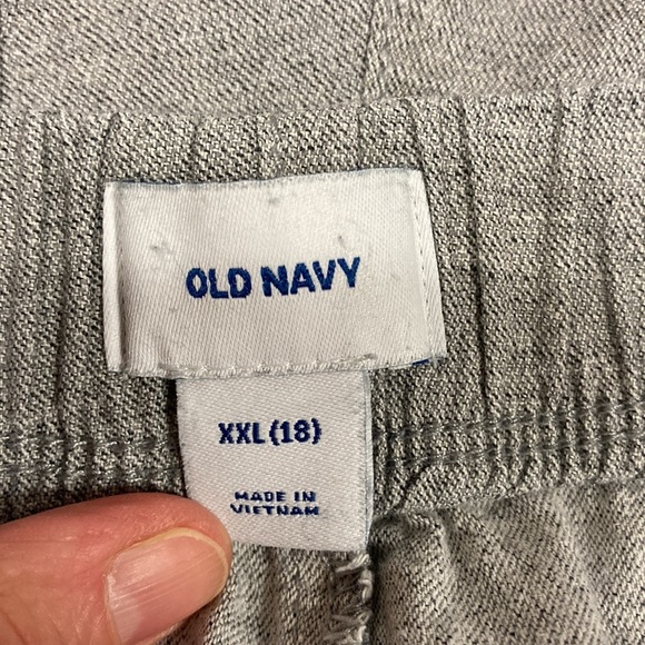 Old navy boys grey elastic waist drawstring shorts xxl 18 - Picture 5 of 6